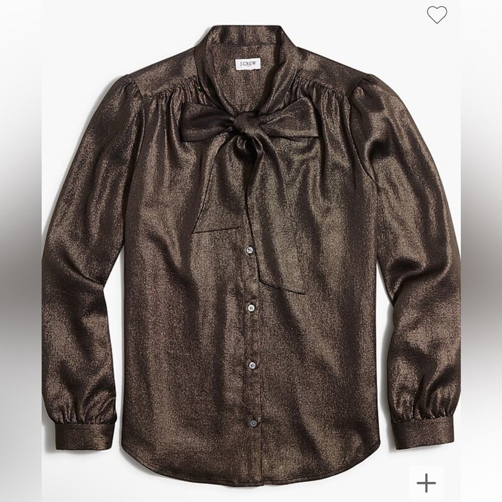 J. Crew Factory Long-Sleeve Boy Top With Foil Stripe Size M